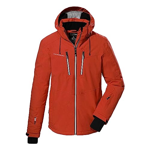 killtec Herren Skijacke/Funktionsjacke mit abzippbarer Kapuze und Schneefang KSW 44 MN SKI JCKT, dunkelorange, XL, 38698-000 von Killtec