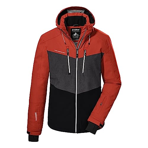 killtec Herren Skijacke/Funktionsjacke mit abzippbarer Kapuze und Schneefang KSW 45 MN SKI JCKT, dunkelorange, L, 38699-000 von Killtec