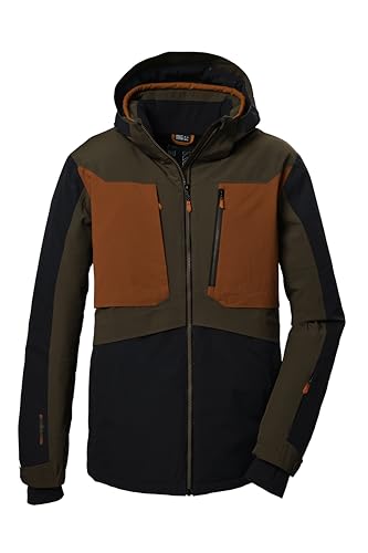 killtec Herren Skijacke/Funktionsjacke mit abzippbarer Kapuze und Schneefang KSW 47 MN SKI JCKT, mud, L, 41978-000 von Killtec