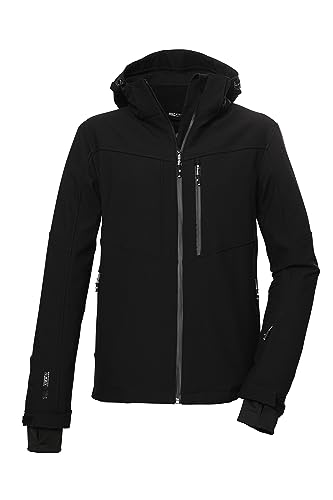 killtec Herren Softshelljacke/Outdoorjacke mit Schneefang und abzippbarer Kapuze KSW 112 MN SKI SFTSHLL JCKT, schwarz, XL, 41036-000 von Killtec