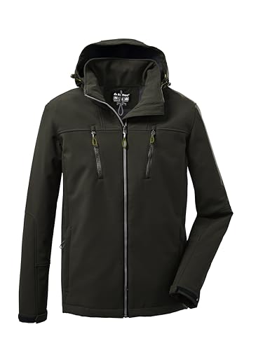 killtec Herren Softshelljacke/Outdoorjacke mit abzippbarer Kapuze KOW 163 MN SFTSHLL JCKT, dark moss, XXL, 37711-000 von Killtec