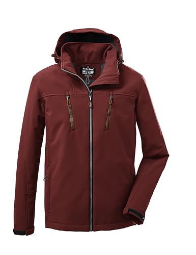 killtec Herren Softshelljacke/Outdoorjacke mit abzippbarer Kapuze KOW 163 MN SFTSHLL JCKT, gebranntes rot, L, 37711-000 von Killtec