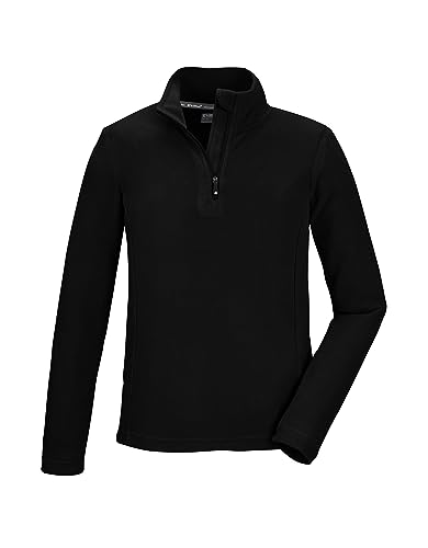 killtec Jungen Fleeceshirt mit Stehkragen und Reißverschluss KSW 184 BYS FLC SHRT, schwarz, 116, 40867-000 von Killtec