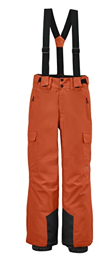 killtec Jungen Funktionshose/Skihose mit abzippbarem Latz, Schneefang und Kantenschutz KSW 183 BYS SKI PNTS, orange, 152, 38789-000 von Killtec