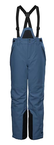 killtec Jungen Funktionshose/Skihose mit abzippbarem Latz, Schneefang und Kantenschutz KSW 79 BYS SKI PNTS, Ocean, 128, 37310-000 von Killtec