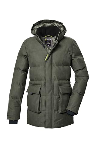 killtec Jungen Steppparka/Parka mit Kapuze KOW 375 BYS QLTD PRK, dark moss, 128, 42168-000 von Killtec