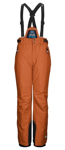 killtec Jungen Skihose/Funktionshose mit abnehmbarem Latz, Kantenschutz und Schneefang KSW 214 BYS SKI PNTS, rost, 128, 43651-000 von Killtec