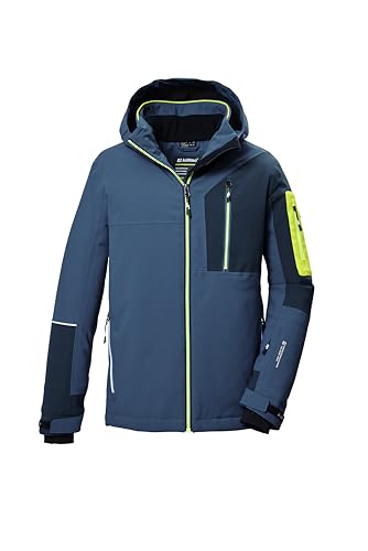 killtec Jungen Skijacke/Funktionsjacke mit Kapuze und Schneefang KSW 391 BYS SKI JCKT, ocean, 128, 42100-000 von Killtec