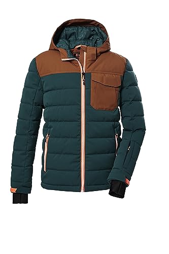 killtec Jungen Skijacke/Steppjacke mit Kapuze und Schneefang KSW 123 BYS SKI QLTD JCKT, petrol, 140, 39663-000 von Killtec