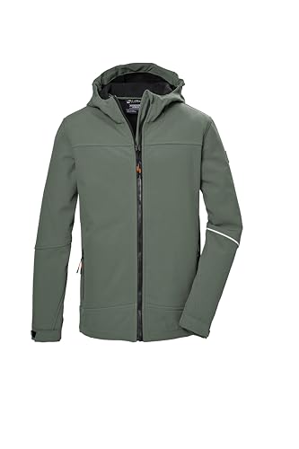 killtec Jungen Softshelljacke/Outdoorjacke mit Kapuze KOS 143 BYS SFTSHLL JCKT, oliv, 176, 43255-000 von Killtec