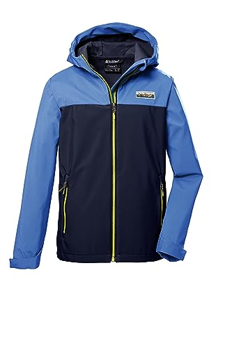 killtec Jungen Softshelljacke/Outdoorjacke mit Kapuze KOS 344 BYS SFTSHLL JCKT, blau, 140, 41540-000 von Killtec