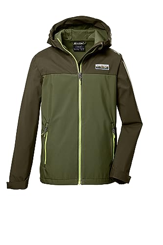 killtec Jungen Softshelljacke/Outdoorjacke mit Kapuze KOS 344 BYS SFTSHLL JCKT, dunkeloliv, 140, 41540-000 von Killtec