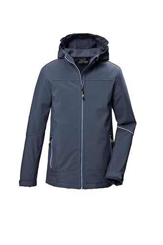 killtec Jungen Softshelljacke/Outdoorjacke mit Kapuze KOW 366 BYS SFTSHLL JCKT, blaugrau, 140, 42161-000 von Killtec