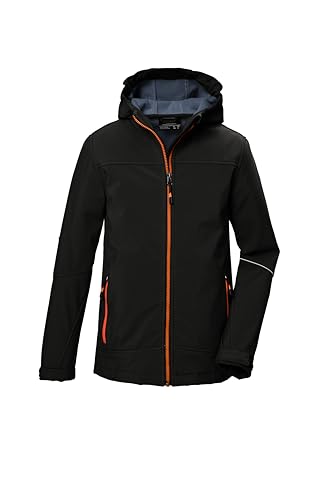 killtec Jungen Softshelljacke/Outdoorjacke mit Kapuze KOW 366 BYS SFTSHLL JCKT, schwarz, 116, 42161-000 von Killtec