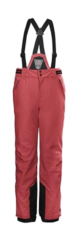 killtec Mädchen Skihose/Funktionshose mit abzippbarem Latz, Schneefang und Kantenschutz KSW 77 GRLS SKI PNTS, neon-Coral, 128, 37258-000 von Killtec