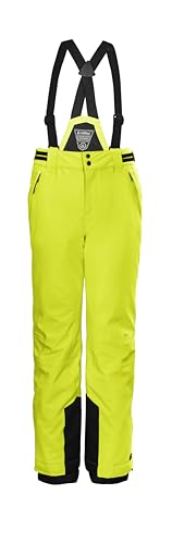 killtec Mädchen Skihose/Funktionshose mit abzippbarem Latz, Schneefang und Kantenschutz KSW 77 GRLS SKI PNTS, neon Lime, 152, 37258-000 von Killtec