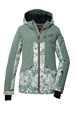 killtec Mädchen Skijacke/Funktionsjacke mit Kapuze und Schneefang KSW 118 GRLS SKI JCKT, hell blaugrün, 164, 39654-000 von Killtec