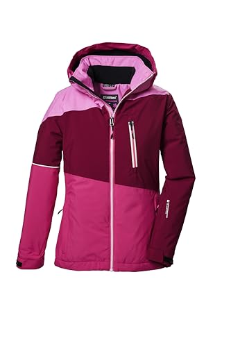 killtec Mädchen Skijacke/Funktionsjacke mit Kapuze und Schneefang KSW 331 GRLS SKI JCKT, dunkel himbeere, 116, 42091-000 von Killtec