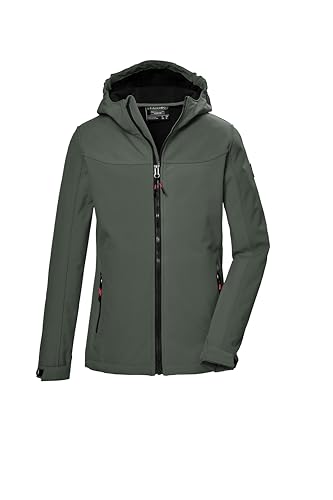 killtec Mädchen Softshelljacke/Outdoorjacke mit Kapuze KOS 145 GRLS SFTSHLL JCKT, oliv, 176, 43258-000 von Killtec