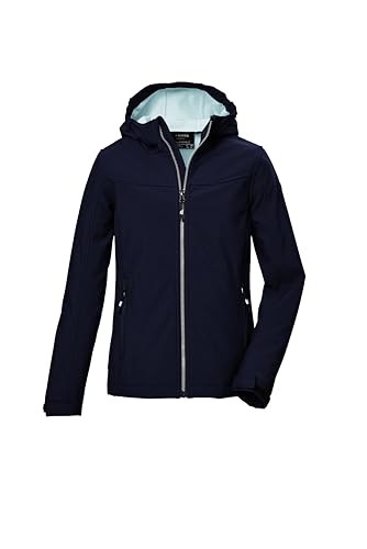 killtec Mädchen Softshelljacke/Outdoorjacke mit Kapuze KOW 349 GRLS SFTSHLL JCKT, dunkelnavy, 152, 42142-000 von Killtec