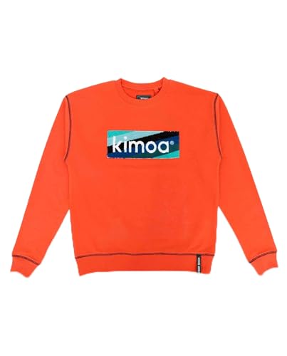 KIMOA Gestreiftes Logo, Koralle Sweatshirt, Korallenrot, L/XL KIMOA Gestreiftes Logo, Koralle Sweatshirt, Korallenrot, L/XL von Kimoa