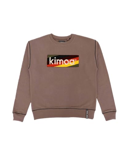 Kimoa Gestreiftes Logo Erde Sweatshirt, braun, L/XL von Kimoa
