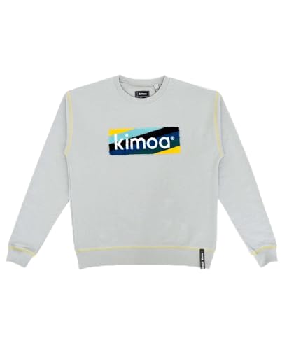 KIMOA Gestreiftes Logo, Grau Sweatshirt, XS/S von Kimoa