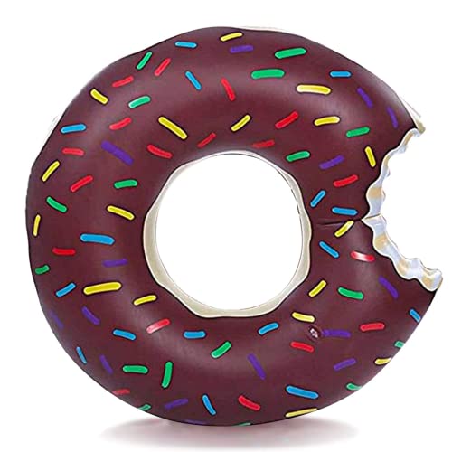 Aufblasbarer Schwimmreifen, Floating-Ring Donut Aufblasbar Ring Luftmatratze Reifen Schwimmreifen,Schwimmring für Erwachsene & Kinde (schwarz) von Kindpack