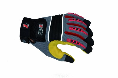 KinetiXx Uni Handschuhe X-Bull, grau/gelb/rot, M, 7000-140 von KinetiXx