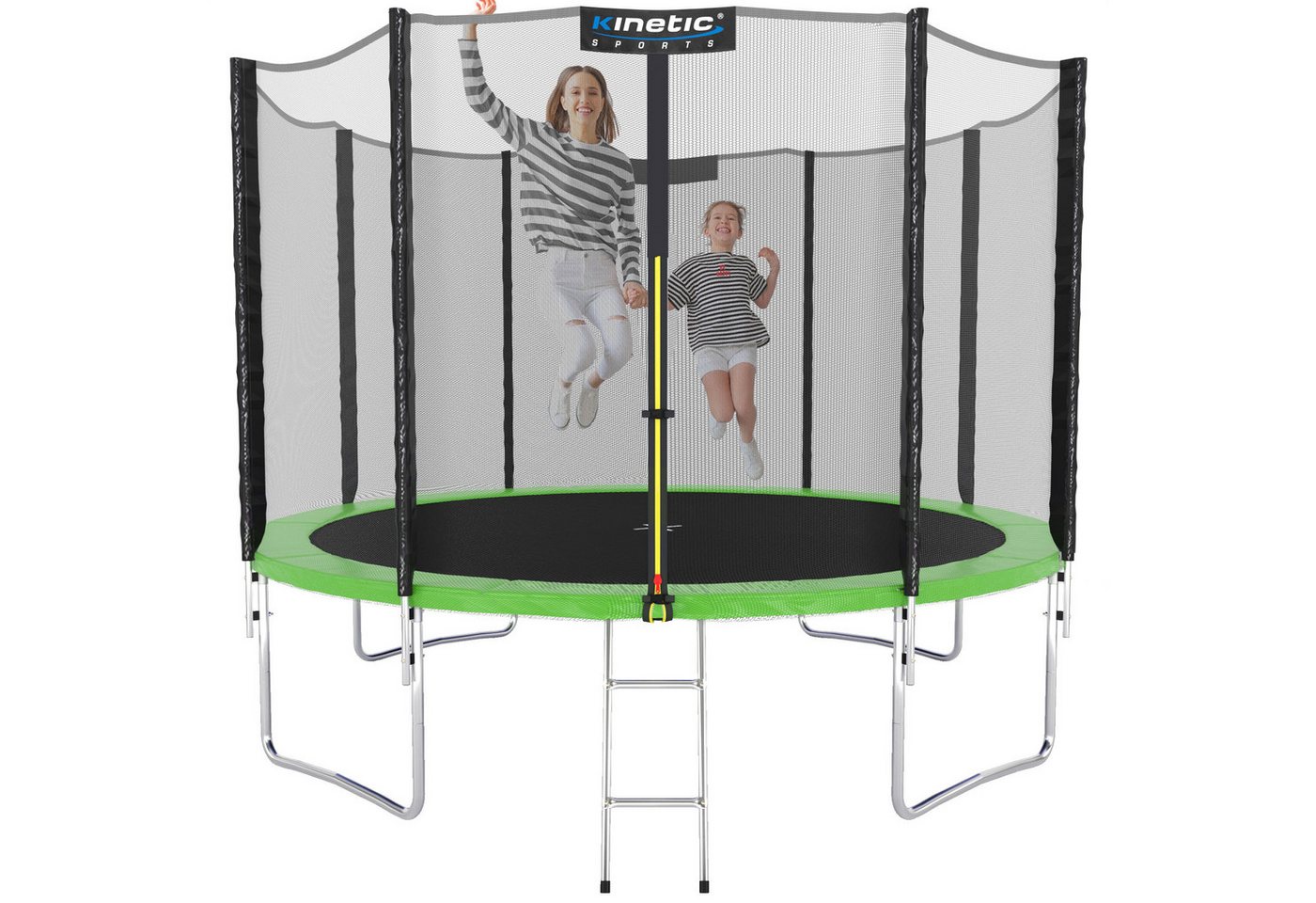 Kinetic Sports Gartentrampolin SALTO, Ø 244 cm, Kindertrampolin Set mit Sicherheitsnetz, USA Sprungtuch, Leiter Kinetic Sports Gartentrampolin SALTO, Ø 244 cm, Kindertrampolin Set mit Sicherheitsnetz, USA Sprungtuch, Leiter von Kinetic Sports