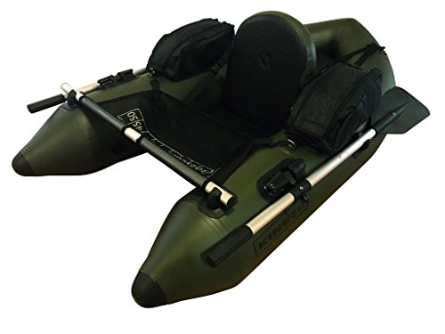Kinetic Admiral Float Tube - Belly Boat, Boot mit Rudern, Pumpe und Taschen, sehr hoher Komfort, langlebiges Dickes PVC Material von Kinetic