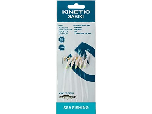 Kinetic Sabiki SilverStrike #4 Fishskin/Flash Heringsvorfach Heringssystem Kinetic Sabiki SilverStrike #4 Fishskin/Flash Heringsvorfach Heringssystem von Kinetic