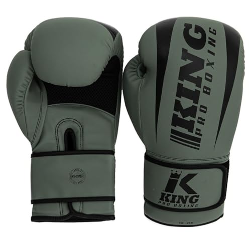 King Pro Boxing Boxhandschuhe REVO 5 Grün - Robuste Boxhandschuhe für Boxen Kickboxen Sparring Muay Thai MMA (12oz) von King Pro Boxing