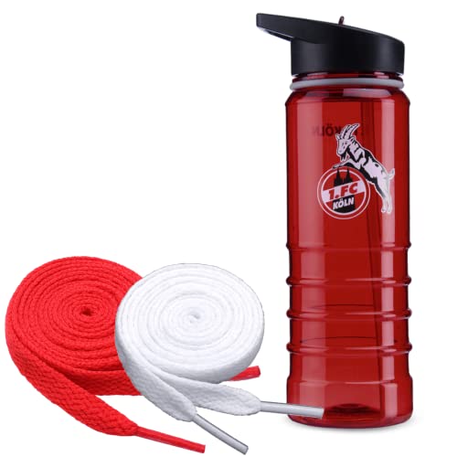 King of Trade 1. FC Köln Trinkflasche Sportflasche rot + 2 Paar Fan-Schnürsenkel King of Trade 1. FC Köln Trinkflasche Sportflasche rot + 2 Paar Fan-Schnürsenkel von King of Trade