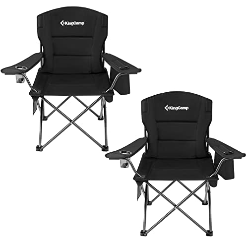 KingCamp Campingstuhl Faltbar Angelstuhl Bequem Gepolster Klappstuhl Camping mit Armlehne und Getränkehalter praktisch robust bis 136kg Outdoorstuhl KingCamp Campingstuhl Faltbar Angelstuhl Bequem Gepolster Klappstuhl Camping mit Armlehne und Getränkehalter praktisch robust bis 136kg Outdoorstuhl von KingCamp