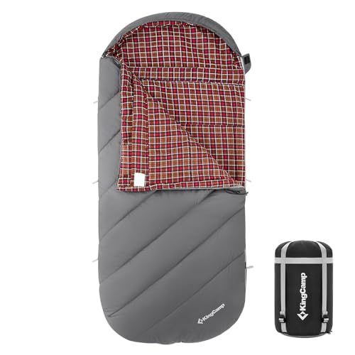 KingCamp Deckenschlafsack Freespace 250 Winter Schlafsack Breit Baumwolle -8°C Slate Grey von KingCamp