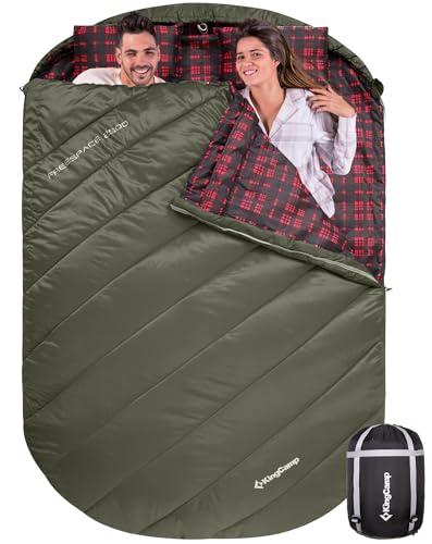 KingCamp Doppelschlafsack Flanell, Schlafsack 2 Personen, Schlafsack 3-4 Jahreszeiten, wasserfest, warm und komfortabel, verpackbar Schlafsack Outdoor KingCamp Doppelschlafsack Flanell, Schlafsack 2 Personen, Schlafsack 3-4 Jahreszeiten, wasserfest, warm und komfortabel, verpackbar Schlafsack Outdoor von KingCamp