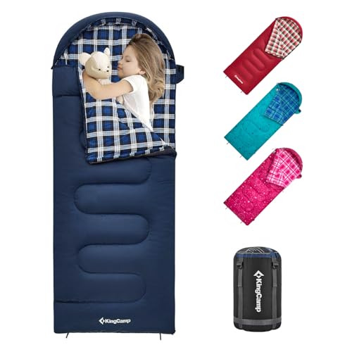 KingCamp Kinder-Schlafsack mit Flanell gefüttert, für kaltes Wetter, 3–4 Jahreszeiten, Schlafsack für Teenager, Jugendliche, Kinder, Jungen, Mädchen, Camping, Wandern, Rucksackreisen, wasserdicht, KingCamp Kinder-Schlafsack mit Flanell gefüttert, für kaltes Wetter, 3–4 Jahreszeiten, Schlafsack für Teenager, Jugendliche, Kinder, Jungen, Mädchen, Camping, Wandern, Rucksackreisen, wasserdicht, von KingCamp