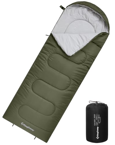 KingCamp Schlafsack Deckenschlafsack Camping Outdoor 3-4 Jahreszeiten für Erwachsene Kinder Ultraleicht Warm Waschbar beim Reisen und Abenteuern, (Olive R Zip, 220×75cm) KingCamp Schlafsack Deckenschlafsack Camping Outdoor 3-4 Jahreszeiten für Erwachsene Kinder Ultraleicht Warm Waschbar beim Reisen und Abenteuern, (Olive R Zip, 220×75cm) von KingCamp