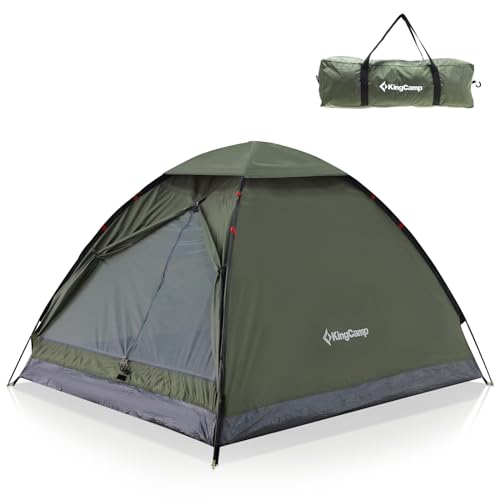 KingCamp Ultraleicht Camping Zelt MONDOME II für 2 Personen - Wasserdichtes Zelt, Kompakt und Rucksack-freundlich - Ideales Zelt für Camping, Trekking und Outdoor-Aktivitäten,Grün von KingCamp