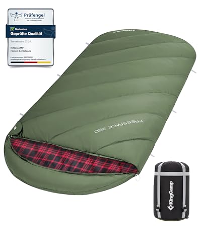 KingCamp Schlafsack,Schlafsack Winter, 4 Jahreszeiten Deckenschlafsacke Übergröße Baumwoll Flanell für Erwachsene Outdoor und Camping, Warm leicht,drinnen und draußen, (Oliv) KingCamp Schlafsack,Schlafsack Winter, 4 Jahreszeiten Deckenschlafsacke Übergröße Baumwoll Flanell für Erwachsene Outdoor und Camping, Warm leicht,drinnen und draußen, (Oliv) von KingCamp