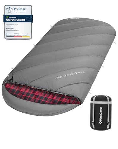 KingCamp Schlafsack,Schlafsack Winter, 4 Jahreszeiten Deckenschlafsacke Übergröße Baumwoll Flanell für Erwachsene Outdoor und Camping, Warm leicht,drinnen und draußen, (Grau) KingCamp Schlafsack,Schlafsack Winter, 4 Jahreszeiten Deckenschlafsacke Übergröße Baumwoll Flanell für Erwachsene Outdoor und Camping, Warm leicht,drinnen und draußen, (Grau) von KingCamp