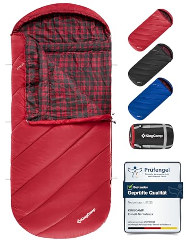 KingCamp Schlafsack Winter, Campingschlafsack Warmer Deckenschlafsack XXL Übergröße für Erwachsene Outdoor Rucksackreisen, Wandern, leicht für drinnen und draußen 3-4 Jahreszeiten, (Rot) KingCamp Schlafsack Winter, Campingschlafsack Warmer Deckenschlafsack XXL Übergröße für Erwachsene Outdoor Rucksackreisen, Wandern, leicht für drinnen und draußen 3-4 Jahreszeiten, (Rot) von KingCamp