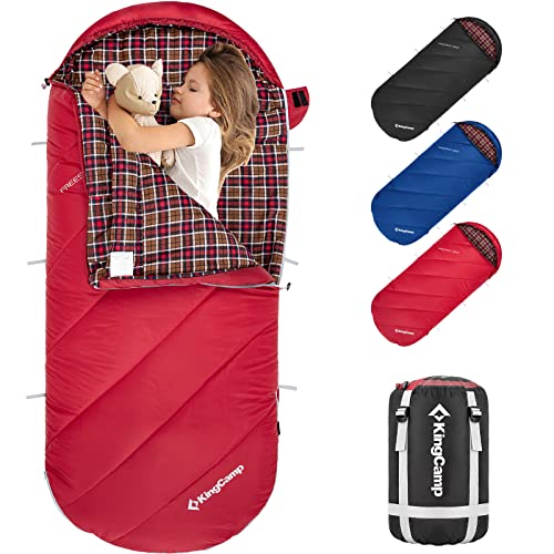 KingCamp XL Schlafsack Winter Campingschlafsack Warmer Deckenschlafsack Übergröße für Kinder Outdoor Rucksackreisen, Wandern, leicht für drinnen und draußen 3-4 Jahreszeiten von KingCamp