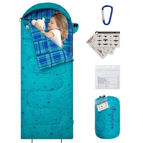 KingCamp Kinderschlafsack, Flanell Schlafsack Outdoor, multifunktionaler tragbarer Deckenschlafsack, warm und komfortabel, wasserabweisend, entfaltbar, ideal für Camping, Reisen und Aktivitäten KingCamp Kinderschlafsack, Flanell Schlafsack Outdoor, multifunktionaler tragbarer Deckenschlafsack, warm und komfortabel, wasserabweisend, entfaltbar, ideal für Camping, Reisen und Aktivitäten von KingCamp