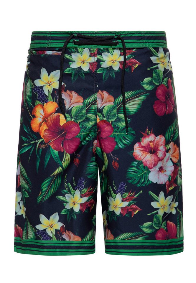 KingKerosin Badeshorts Tropical Flowers im Retro-Style KingKerosin Badeshorts Tropical Flowers im Retro-Style von KingKerosin