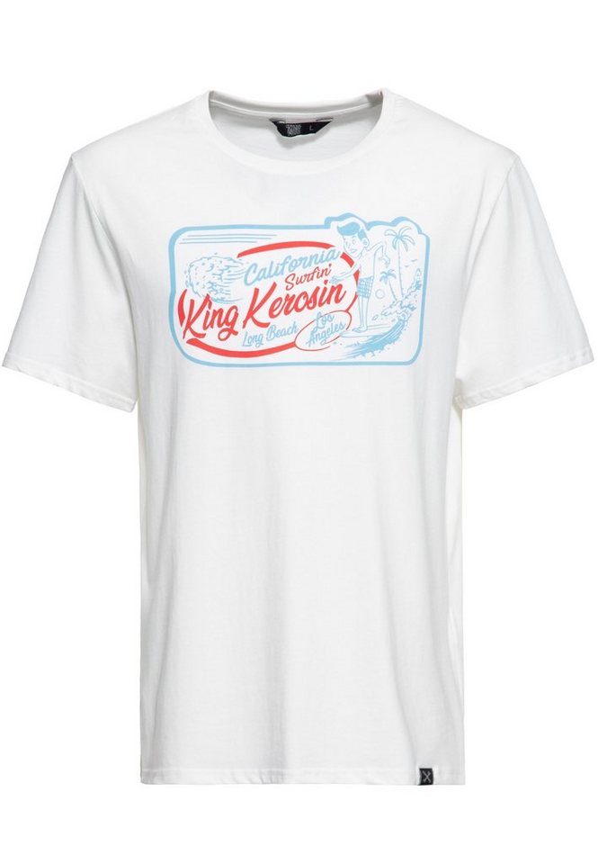 KingKerosin Print-Shirt California Surfin (1-tlg) mit Front Print im "Vintage Surfer" Style von KingKerosin