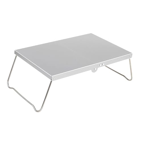 Kingke Leichter, faltbarer Campingtisch, Aluminiumlegierung, Klapptisch, Outdoor, kompakter Schreibtisch zum Angeln, Grillen von Kingke