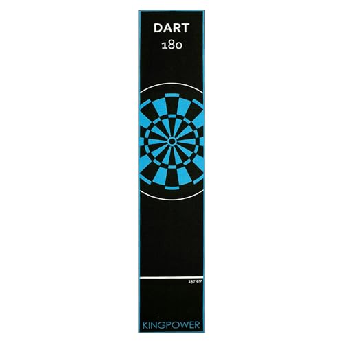 Kingpower Dart Teppich Blau Target Oche Matte Steeldart Dartpfeile Zubehör Dartteppich Dartboard Darts Abwurflinie Schutz Gummi Boden Dartscheibe 290 x 60 cm von Kingpower