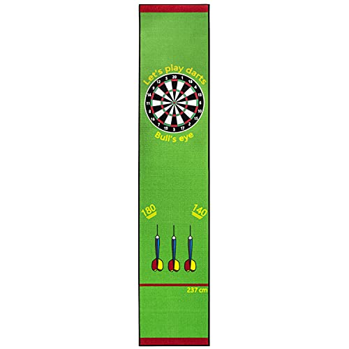 Kingpower Dart Darts Teppich Dartteppich Dartmatte 290x60 cm Steeldart Dartpfeile Dartboard Zubehör Abwurflinie Schutz Gummi Dartscheibe Verschiedene Designs, Design:Design 08 von Kingpower